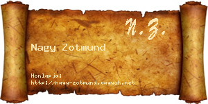 Nagy Zotmund névjegykártya